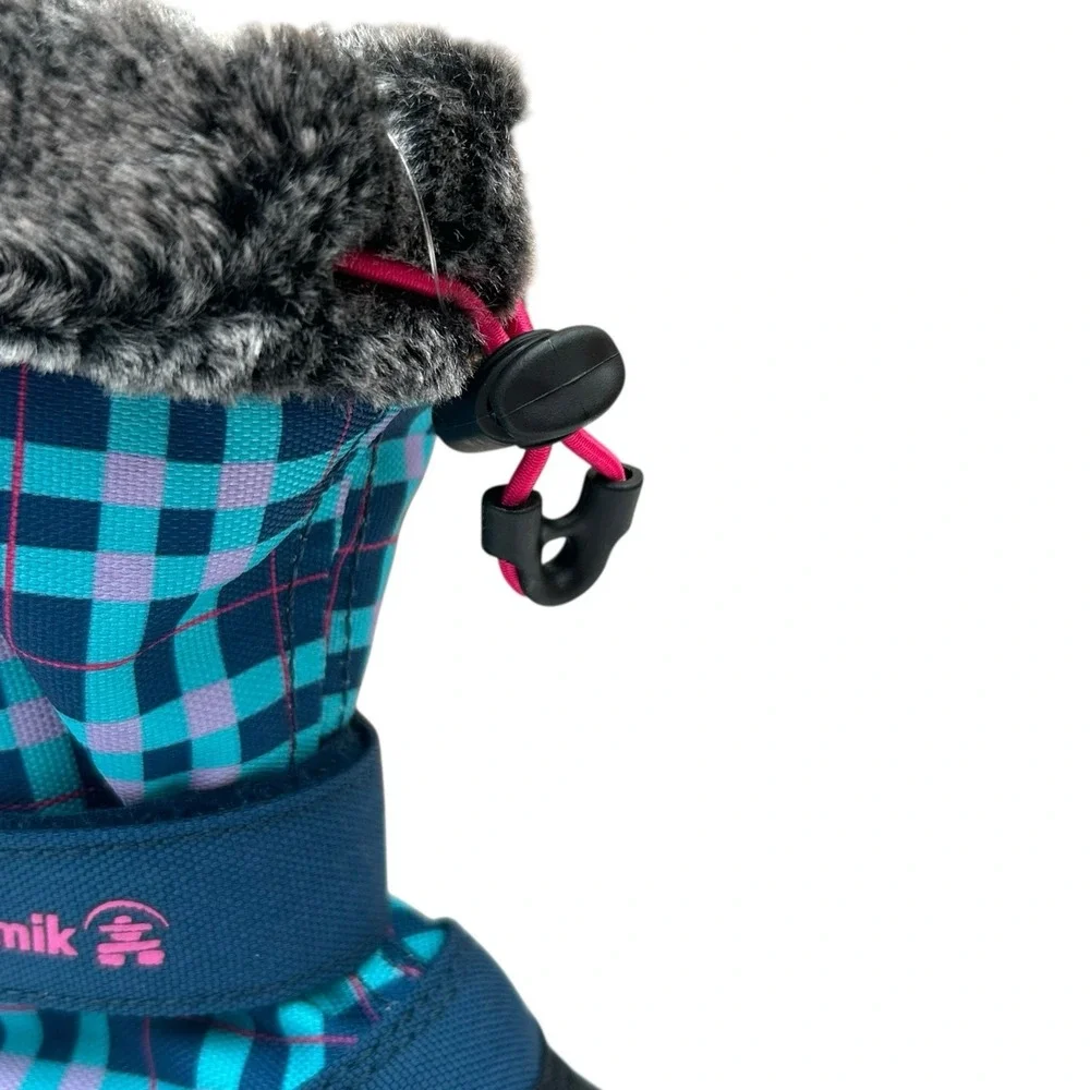 Kamik Toddler Girls Waterproof Snow Winter Boots Size 9 Aqua Pink Navy Teal‎